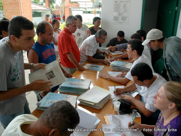 Aqui os participantes fazem a inscri&ccedil;&atilde;o para participar da reuni&atilde;o