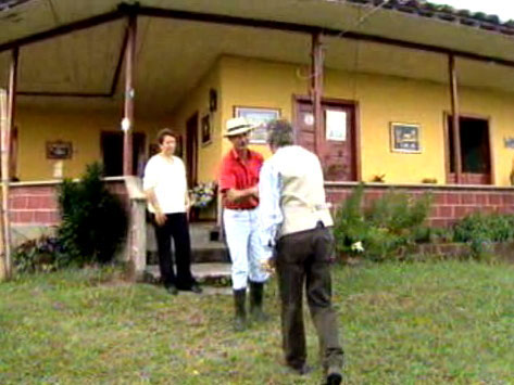 Dom Hor&aacute;cio Montoya e dona Lucero Atehortya, recebem rep&oacute;rter do Globo Rural