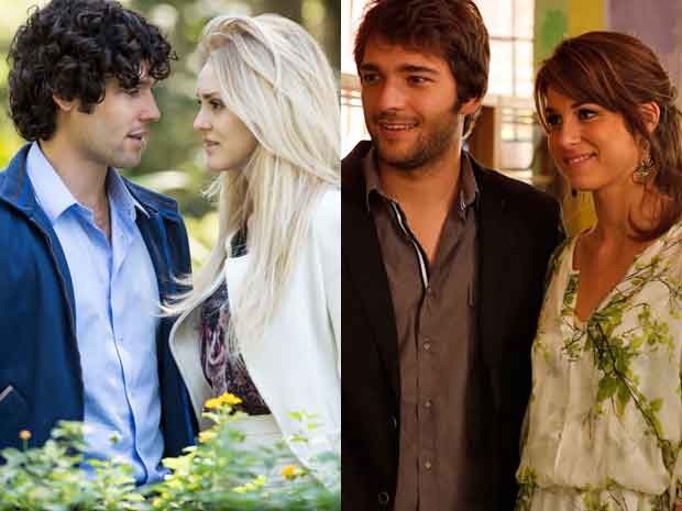 Arthur, Megan, Davi e Manu: qual ser� o desfecho? (Foto: Raphael Dias e Artur Meninea/TV Globo)