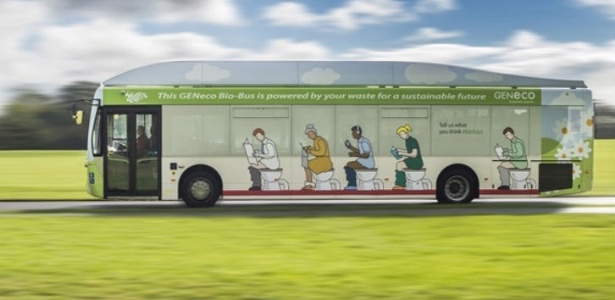 O Bio-Bus � um �nibus com 40 assentos, movido com g�s biometano, gerado a partir do tratamento de esgoto e lixo