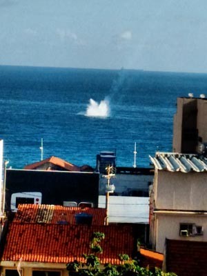 Avi�o caiu no mar durante apresenta��o de esquadrilha - Foto: Darlan Azevedo/Arquivo pessoal
